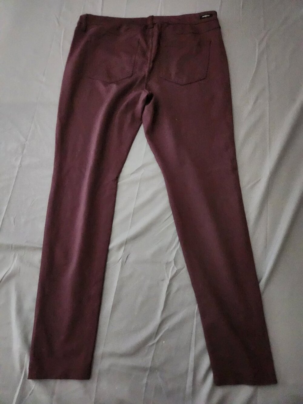 Liverpool Los Angeles Women 14/32 Pants Burgundy Maroon Stretch Skinny Leg 14 32